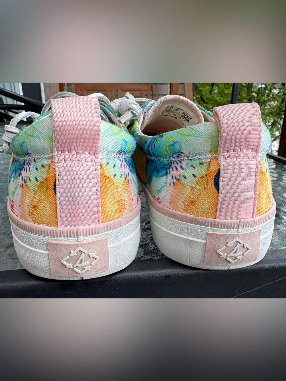 Sperry Watercolor Nature & Aquatic Theme Canvas Boat Shoe in Multi-Color Sz 8.5 - Picture 6 of 9